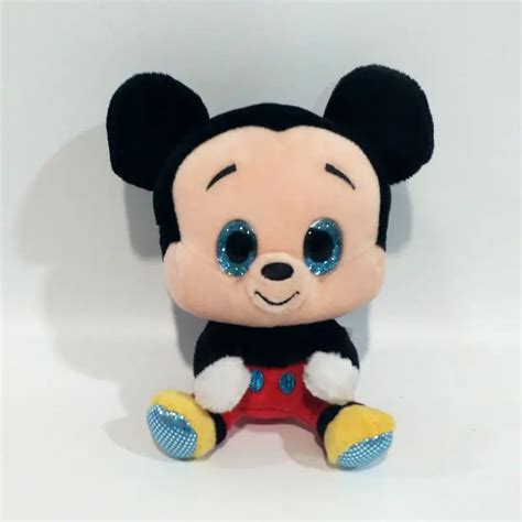 Sitting height 15cm 6'' Mickey Mouse Stuffed Animals Plush toy Big Eyes Baby Mickey Soft Doll ...