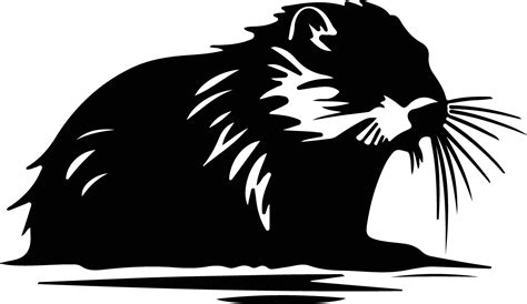 beaver black silhouette 38099838 Vector Art at Vecteezy