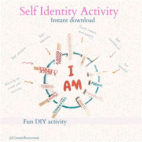 Self Identity Activity Instant Download DIY Worksheet | Etsy