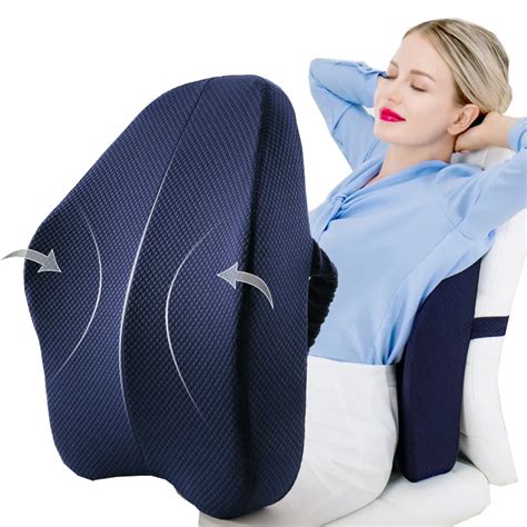 Lumbar Pillows kebado Premium Lumbar Pillow Memory Foam Orthopedic ...