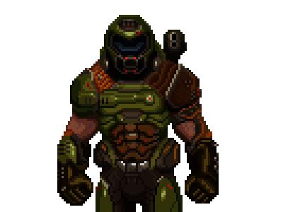 Doom Slayer Pixel Art