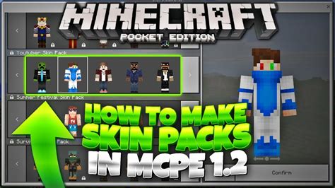 How to make Skin Packs in Minecraft 1.2 - MCPE 1.2 Custom Skinpacks Tutorial (Minecraft PE 1.2 ...