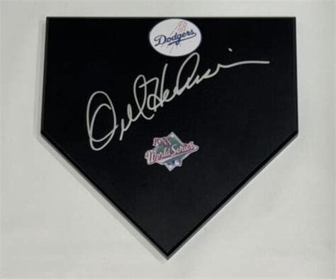 OREL HERSHISER SIGNED HOME PLATE LOS ANGELES DODGERS 1988 WORLD SERIES ...