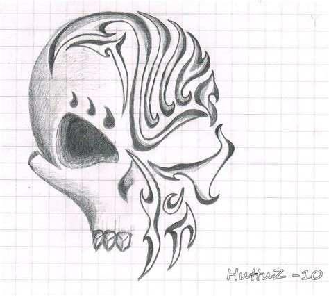 Tribal Skull by HuttuZ on deviantART | Skulls drawing, Tribal skull ...