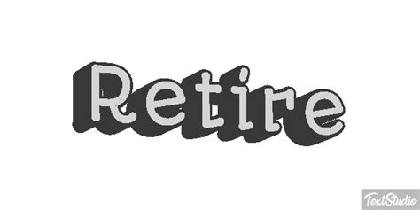 Retire Word Animated GIF Logo Designs