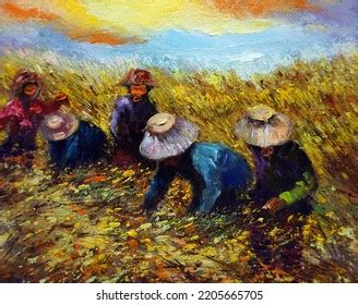 757 Rice Harvest Painting Images, Stock Photos & Vectors | Shutterstock