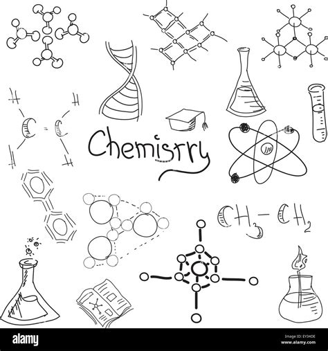 Chemistry symbols with formula on white. Vector illustration Stock ...