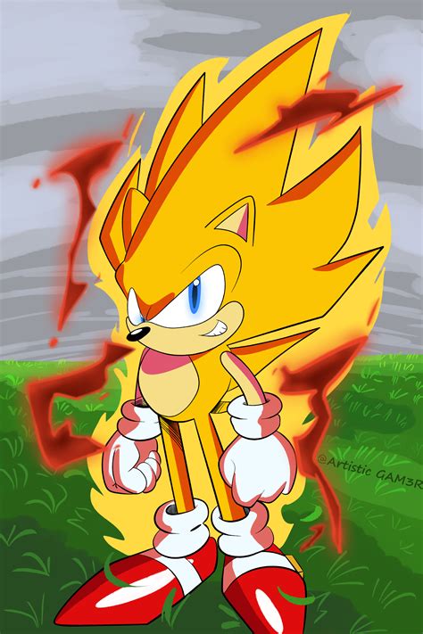 Drew the new "Super Sonic 2" from the new frontiers trailer! (my artist ...