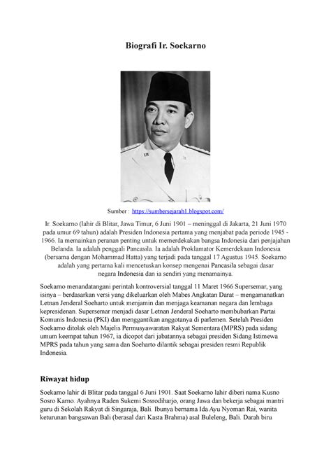 Biografi Ir. Soekarno - esai mengenai tokoh berpengaruh di Indonesia ...