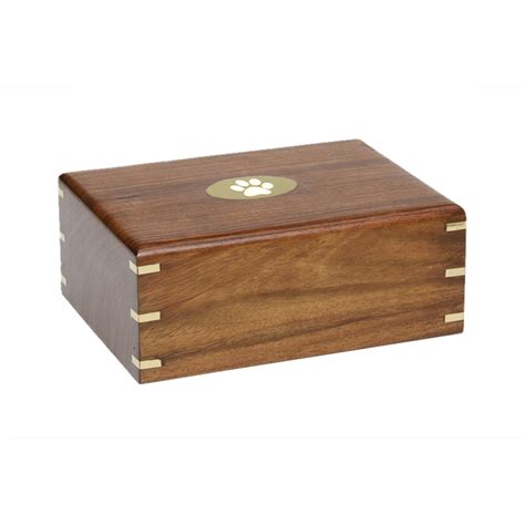 Rosewood Urn with Brass Corners | Companah Pet Cremation and Aftercare