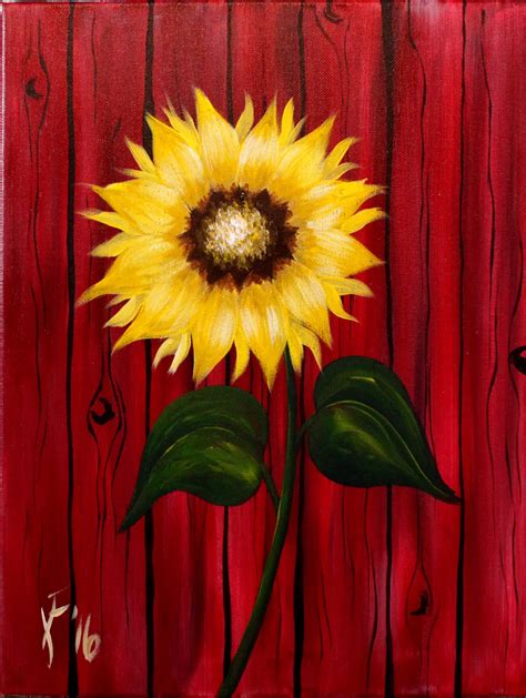 Sunflower Canvas Painting Tutorial - SUNFLOWER