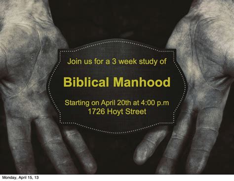 Biblical Manhood Study - Red Village Church