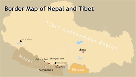 Map Of Nepal And Tibet