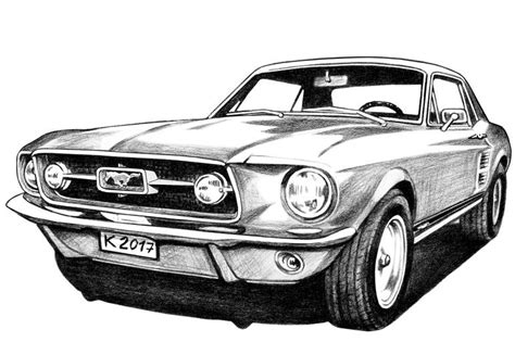 Mustang Horse Line Drawing at PaintingValley.com | Explore collection ...