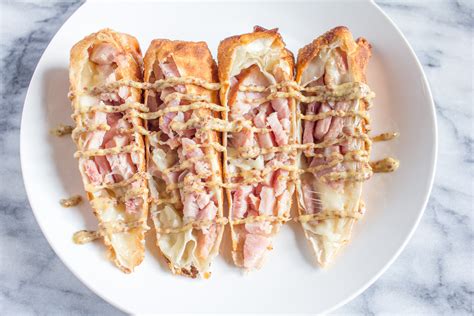 Croque Madame Eggrolls - thekittchen