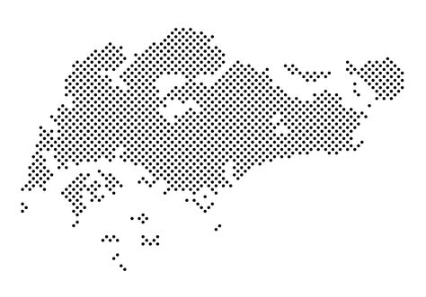 Dotted Singapore Map Vector 144898 Vector Art at Vecteezy