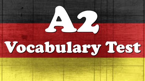 German A2 Vocabulary Test | Learn German | Lerne Deutsch - YouTube