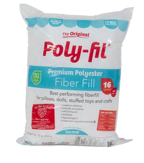 Poly-Fil Premium Polyester Fiber Fill - 16 Oz. - Walmart.com - Walmart.com