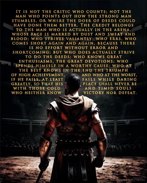 Amazon.com: Studio101 The Man in the Arena Poster - Original 16'' x 20'' Art Print with Vivid ...