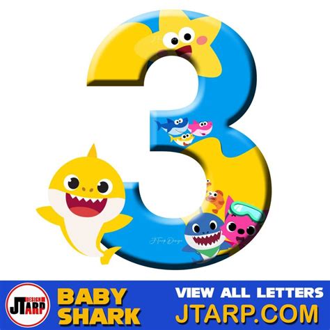 Baby Shark Printable Letters and Numbers - Free Download - Printable ...