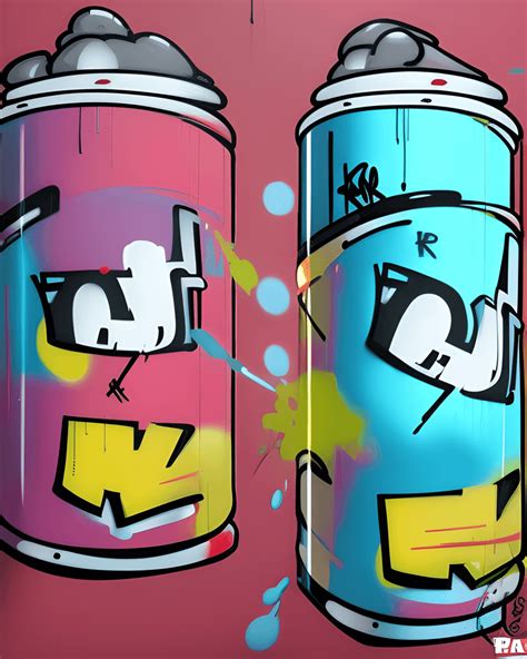 Drawings Of Graffiti Spray Paint Cans