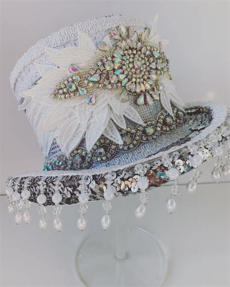 Bridal Top Hat Wedding Top Hat Embellished Top Hat Jewelled | Etsy