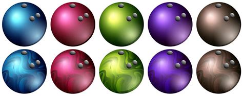 Bowling balls in different colors 294319 Vector Art at Vecteezy