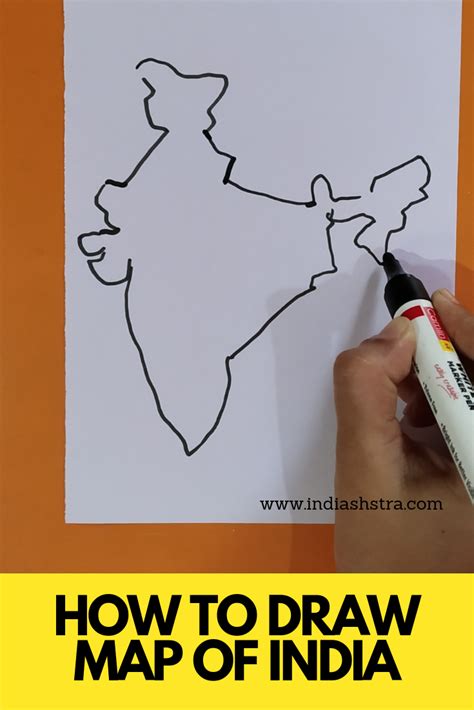 India Map Drawing Easy | AESTHETIC DRAWING