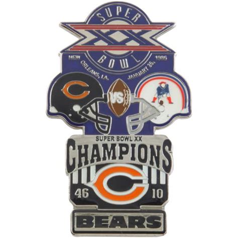 Chicago Bears Super Bowl XX Collectors Pin