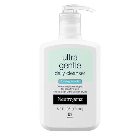 Ultra Gentle Daily Face Wash for Sensitive Skin, Oil-Free, Soap-Free, Hypoallergenic & Non ...