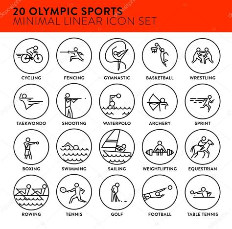 Olympic Sports Icons set — Stock Vector © kursatunsal #112446150