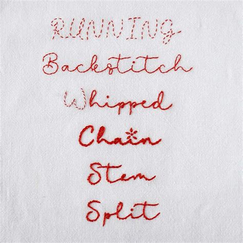 Six Hand Embroidery Stitches for Lettering - Creative Fabrica