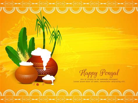 Happy pongal traditional festival celebration background design 5186811 ...