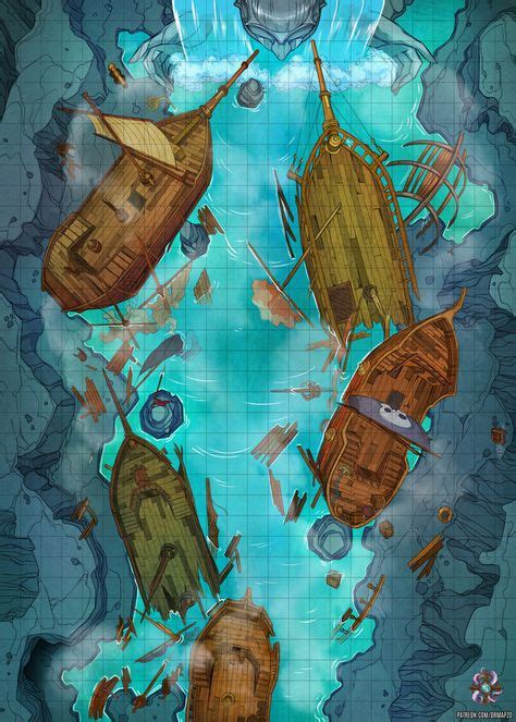 44 D&d shipwreck battle maps ideas in 2021 | dungeon maps, tabletop rpg maps, fantasy map