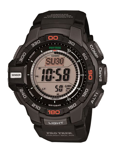 Casio Pro Trek Men's Tough Solar Triple Sensor Black Resin 52mm Watch PRG270-1 | eBay