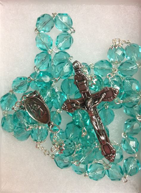 Glass Bead Rosary Praying The Rosary, Holy Rosary, Rosary Catholic, Rosary Beads, Prayer Beads ...