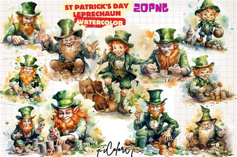 St Patrick's Day Leprechaun Clipart Graphic by WaterColorArch ...