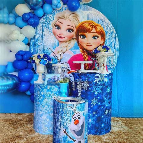 Round Frozen Theme Birthday Party Backdrop Kit – Lofaris