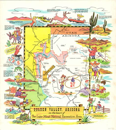 Golden Valley, Arizona in the heart of the Lake Mead National Recreation Area | Curtis Wright Maps