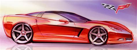 2005 Chevrolet Corvette Design Sketch - Car Body Design