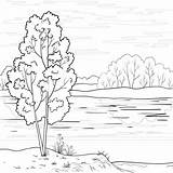 River Scene Coloring Page Pages sketch template