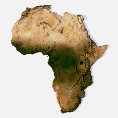 Africa Terrain - 3D Model by Shustrik