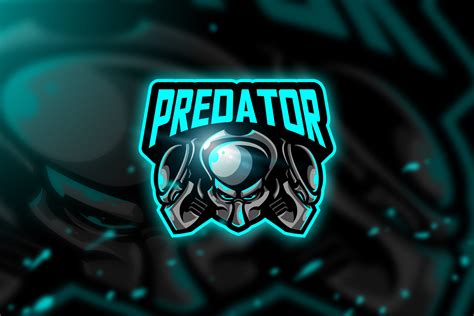 Predator blue - Mascot & Esport Logo | Creative Illustrator Templates ~ Creative Market