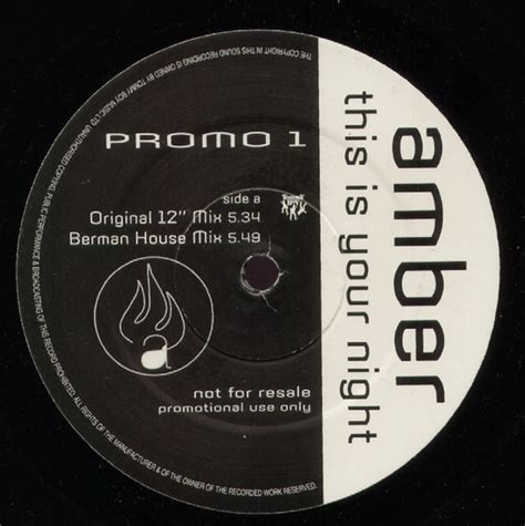 Amber – This Is Your Night (Promo 1) (1996, Vinyl) - Discogs