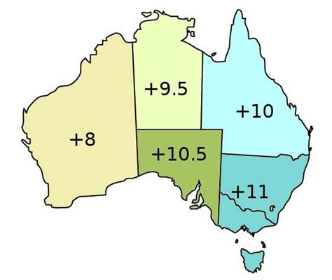 The interesting and mildly infuriating map of Australia’s time zones (UTC+X) during daylight ...