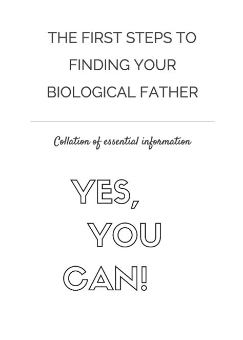 Searching for your biological father - what to do and expect