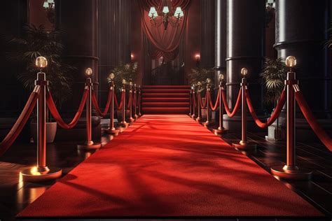 Premium Photo | Red Carpet entrance illustration