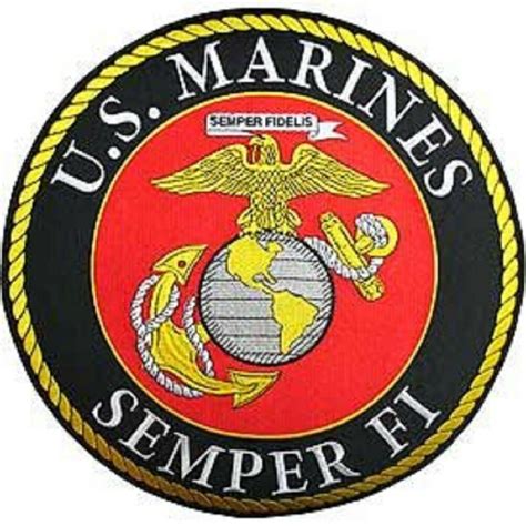 UNITED STATES MILITARY PATCH, USA MARINE CORPS LOGO - Embroidered Sew ...