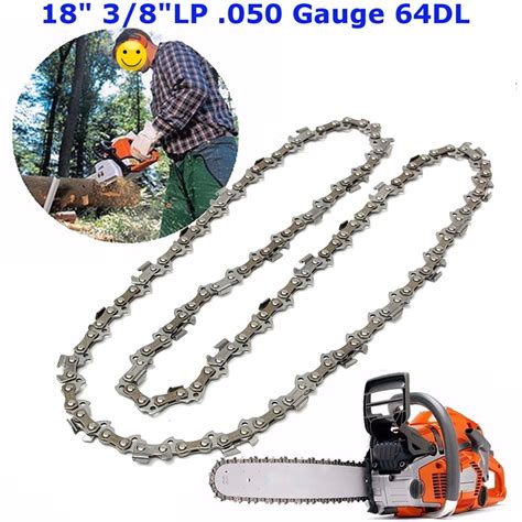 18 Inch Chainsaw Saw Chain Blade For 3/8"LP .050 Gauge 64DL Drive Link ...