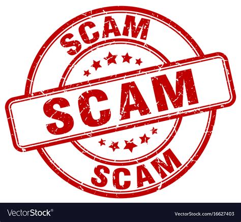 Scam stamp Royalty Free Vector Image - VectorStock